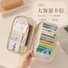 Bolsa Organizadora de Documentos de Viagem Acolchoada Camada de Armazenamento Compartimentada Porta-Cartões em Camadas Porta-Cartões Pequeno Portátil Bolsa Organizadora de Passagens