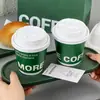 Copo de Café Descartável com Tampa, Camada Dupla, Copo Requintado para Bebidas Quentes para Viagem, Embalagem Comercial Copo de Papel para Chá de Leite com Impressão de Logo