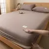 Nuevo protector de colchón de algodón transpirable y cómodo, inflable, funda individual para colchón, juego de ropa de cama apto para todas las estaciones