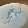 Brincos florais com borlas estilo francês, colar simples fresco, doce e moderno, conjunto de joias requintado de nicho de alta qualidade para mulheres