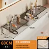 Estante de almacenamiento para grifo, organizador de baño con frente de espejo, instalación sin perforaciones, para lavabo, cosméticos y uso en encimera