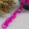Hebilla de cadena de plástico acrílico transparente de 14 x 19 mm, anillo abierto, accesorios para bolsas de joyería DIY, bricolaje a granel