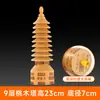 Madeira de pêssego Torre Wenchang 7 andares 9 andares 11 andares 13 andares ornamentos para mesa de escritório artesanato doméstico fabricantes atacado em estoque