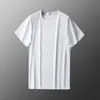 Top Transpirable de Cuello Redondo para Hombre en Verano para Deportes al Aire Libre, Camiseta de Manga Corta de Seda de Hielo con Aire Acondicionado de Secado Rápido, Sencilla de Manga Corta en Tallas Grandes