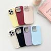 Capa de celular com anel de lente galvanizada de macaron de cor sólida para menina gordinha para iPhone 15 14 13 capa protetora