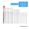 9PCs agulha transparente engarrafado conjunto tubo bordado suéter de lã agulha blunt ouro grande agulha de lã