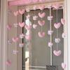 Cortina de Puerta sin Clavos Love Kitty Cat Cortina de Puerta Divisoria para Sala de Estar Cortina Decorativa de Pared Colgante para el Hogar en las Cuatro Estaciones Velcro