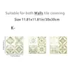 Adesivos de Azulejo Floral Vintage Autoadesivos 2D, Resistentes à Água e Óleo, Adesivos à Prova de Gordura para Cozinha, Adesivos de Parede para Reforma de Parede e Móveis de Banheiro