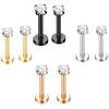 Amazon WISH 18g 1mm brinco de argola para nariz aço inoxidável piercing labial piercing de língua joia para piercing no corpo humano