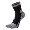 Calcetines con Dedos para Hombre Suela Gruesa de Toalla Absorbente de Sudor Transpirables Desodorantes Calcetines de Dedos Divididos Calcetines de Rizo para Otoño e Invierno Calcetines para Correr al Aire Libre