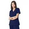 Artículo de venta caliente TEMU color sólido pantalones de manga corta ropa para lavar a mano para hombres y mujeres talla grande ocio doctor hospital enfermera ropa
