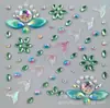 Pegatinas para Cejas Infantiles de Niña Estilo Princesa Decorativas para la Cara Pegatinas de Pintura Pegatinas para Maquillaje de Escenario Pegatinas de Cristal Brillantes
