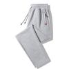Pantalones Casuales Rectos para Hombre, Color Sólido de Algodón para Primavera y Otoño, Corte Holgado, Talla Grande, Pantalones de Chándal, Pantalones Jogger de Moda para Hombre