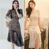 Comercio exterior ropa de mujer 2023 primavera y verano nuevo estilo coreano elegante vestido ajustado encaje cola de pez vestido mono de moda
