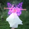 Alas decorativas para niños y adultos de nueva llegada transfronterizas con luces, accesorios para actuaciones de festival, alas de mariposa coloridas plegables