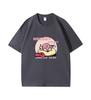 Camiseta Feminina de Manga Curta com Ombreira Verão 2024 Explosões do Little Red Book Novo Top Slim Fit Senso de Design Tendência