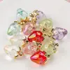Nuevo Agujero para Colgar Fresa Chapada Accesorios Resina DIY Accesorios para Joyería Cadena de Teléfono Móvil Llavero Colgante Colgante