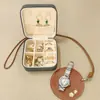 Caja de Joyería Portátil para Niñas, Anillos, Pendientes, Pulseras, Bolsa de Cosméticos a Prueba de Polvo, Dulce Caja de Almacenamiento para Bisutería