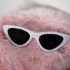 2025 Nuevas Gafas de Sol Exclusivas Transfronterizas Ojo de Gato Perladas Estilo Tendencia Europea y Americana Celebridad de Internet Protección Solar Gafas de Sol para Fiesta