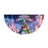Transfronteiriço Novo Produto Forma de Leque Semicírculo 2025 Natal Personagem de Desenho Animado Festa Decoração Bandeira Cortina de Porta Cobertura de Porta Banner de Porta