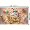 Faixa de Aniversário Transfronteiriça Feliz Aniversário Painel de Festa Decoração de Feriado Personalização em Pequeno Lote