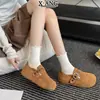 Zapatos de mujer estilo Birkenstock, de cuero genuino, con plataforma para aumentar altura, colección de principios de otoño 2026, mocasines sin cordones