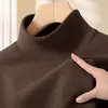 Comercio exterior transfronterizo, camisetas de manga larga para hombre y mujer con cuello semi-alto, adecuadas para otoño e invierno, se pueden usar como capa interior o como top de color liso