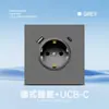 Asia Central Rusa Tipo 86 Interruptor Socket Estándar Europeo, Panel Gris Estilo Ruso, Control Único, Ignífugo, Enchufe Estilo Ruso