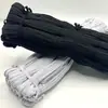 Fabricante 0.4-1cm Banda de Carreras de Caballos Negro y Blanco Cinta de Polipropileno Plana Estrecha Banda Elástica de Carreras de Caballos Elástica Elástica Ropa Elástica