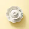 Gaiwan con Glaseado de Ceniza y Sombras de Bambú Pintadas a Mano, Estilo Vintage, Taza de Té Antiescaldante para Uso Doméstico, Juego de Té Kung Fu, Recipiente para Preparar Té, Forma de Herradura