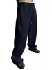 Calça de Moletom Masculina Europeia e Americana Amazon 2026 Cintura com Cordão Perna Reta Larga Solta Longa Calça Esportiva com Bolsos