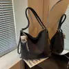 Bolsa Transfronteiriça Retrô de Um Ombro Couro Macio Grande Capacidade Tote Bag para Mulheres 2026 Nova Simples Casual Versátil para o Dia a Dia