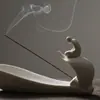 Novo Incensário Zen de Porcelana Branca de Dehua Transfronteiriço Lótus Criativo Incenso de Fio Cerimônia do Chá Decoração para Casa Presente Original