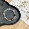 Pulsera de Citrina Natural Cristal Amarillo Torre Hilo Único Atrae Riqueza Suerte Impulsa Carrera Piedra Ojo de Tigre Hazte Rico Rápido Joyería para Mujer Verano Duobao