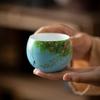 Taza Maestra de Cerámica Pintada a Mano con Color Bajo Esmalte, Taza de Té Estilo Pintura al Óleo, Taza Individual de Gran Capacidad, Juego de Té de Gama Alta, Taza para Uso Personal