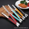 Pinça para churrasco estilo coreano pinça de churrasco de aço inoxidável pinça para bife pinça para churrasco de buffet pinça de comida estendida para cozinha comercial