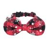 Collar Navideño Nuevo para Gato Transfronterizo Ajustable Redondo Lazo Collar para Gato Toalla Triangular Toalla de Babero Campana
