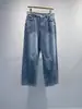 Jeans JN de algodão com costura dividida, formato de casulo de seda, curvo, alta elasticidade, corte solto, emagrecimento, adequado para corpo tipo pera, calça feminina para o dia a dia