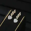 2025 Nuevo Modelo Pendientes de Plata S925 Estilo Coreano Diseño de Moda con Circonita para Mujer, Exquisitos Pendientes de Corazón Estilo Commuter