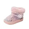 Botas de Nieve para Niñas 2026 Invierno Nuevas Zapatos Grandes de Algodón para Niños Otoño e Invierno Botas de Princesa para Bebé Zapatos de Terciopelo Plus para Niñas