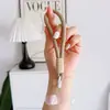 Cordão de Celular Estilo Ins com Tira de Pulso Trançada e Espaçador Transparente Acessório de Celular Dopamina