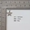 Acessórios DIY de Liga Metálica Mais Vendidos 15X12mm Estrela de Cinco Pontas Multicolor Pingente Colar Pulseira Brincos Acessórios de Joias Atacado