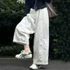 Calça Wide Leg Emagrecedora Estilo Old Money para Mulheres, Calça Casual de Verão Fina Confortável, Calça Cargo Versátil com Cintura Elástica