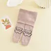 Meia-calça Infantil Meias de Bebê para Inverno Meia-calça de Bebê Branca Desenho Animado Tricotada Nove Pontos Leggings para Meninas