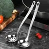Aço Inoxidável 304 Padrão Martelo Colher para Fondue Doméstica Cabo Longo Colher para Beber Sopa Colher para Mingau Escorredor Grande Hotel Restaurante Concha de Sopa Colher de Sopa