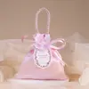 Bolsas de Dulces para Bodas, Bolsas de Tela, Cajas de Dulces, No Plegables, para Banquetes de los 100 Días, Recuerdos de Boda, Dulces, Boda, Bolsos de Cordón Estilo Chino