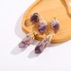 Colgante de cristal de piedra natural, collar de amatista irregular europeo y americano, accesorios de joyería DIY, colgante de piedra original transfronterizo