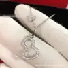 Nueva Versión Alta Collar de Calabaza Unicornio Chapado en Oro Pendientes Pendientes de Ágata Roja Diamante Cadena para Clavícula Pareja