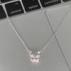 Mori Super fada cristal borboleta item feminino moda leve temperamento de luxo Rosa Diamante Menina coração clavícula cadeia nicho design jóias