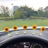 Enfeites de Carro Girassol Celebridade da Internet Fofo Balança a Cabeça Cura a Vapor Flores Frescas Decoração do Console Central do Carro Carro